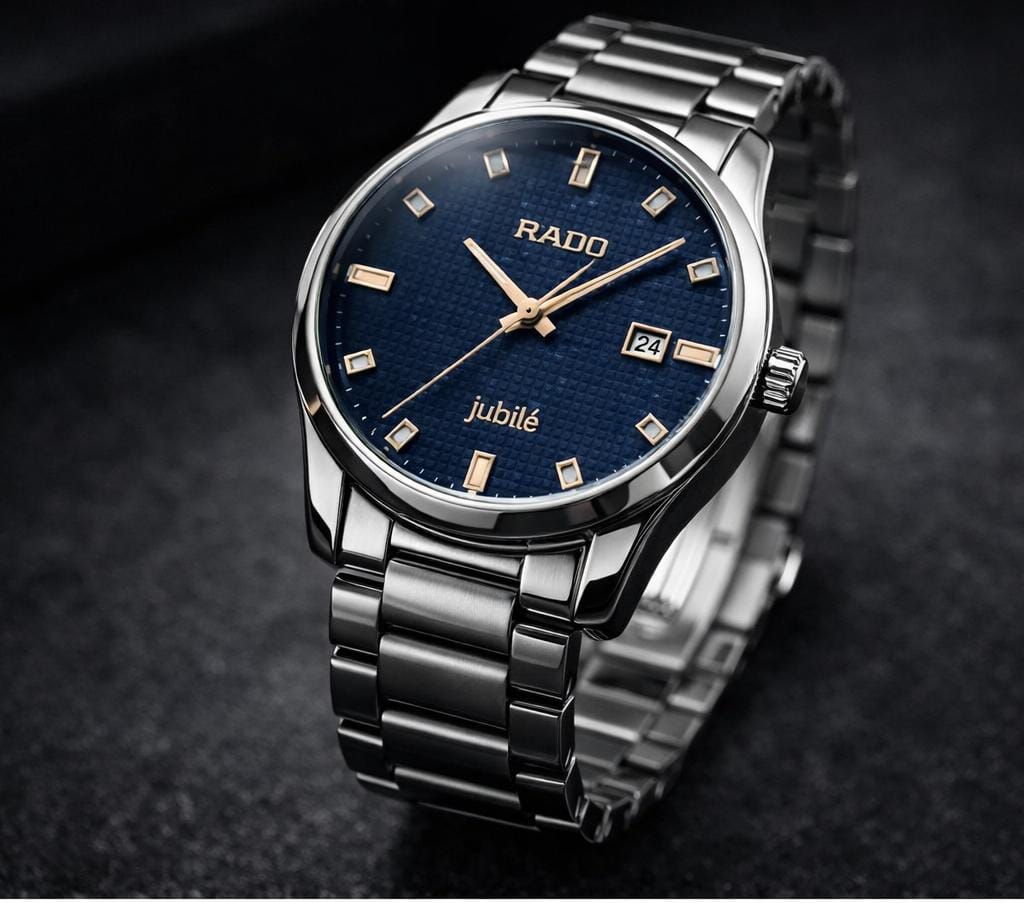 Rado Jubile Stainless Steel Watch – Blue Dial | Premium Elegant Men’s Watch